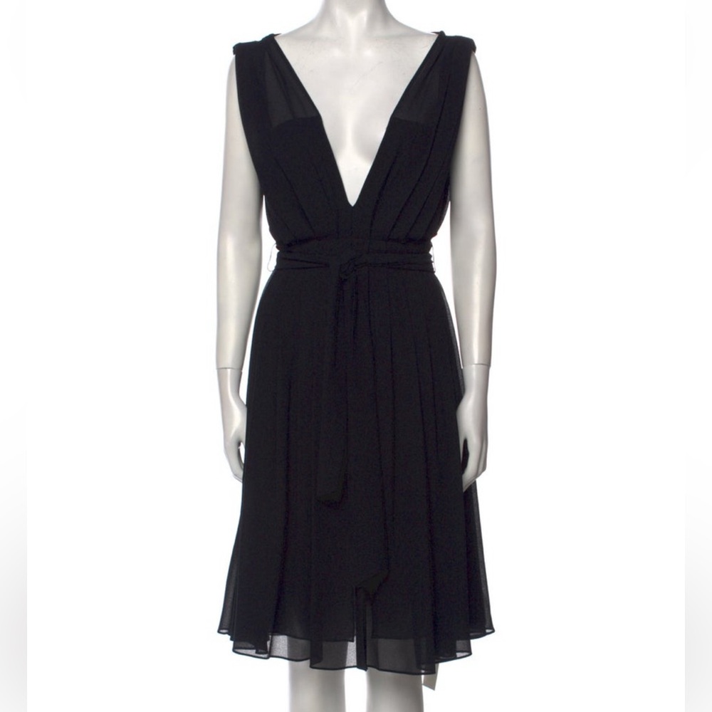 Gorgeous Black Plunge Neckline Dress